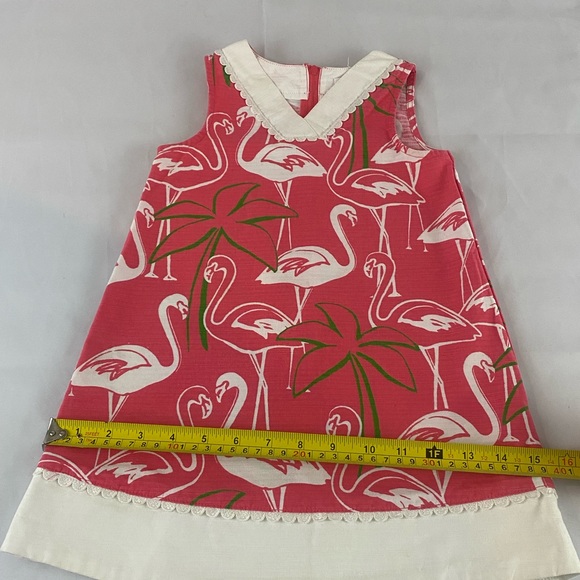 Gymboree Coral Flamingo Shift Dress Size 4 - Picture 11 of 12